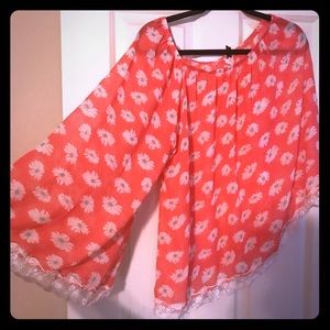 One sleeve very cute flower top